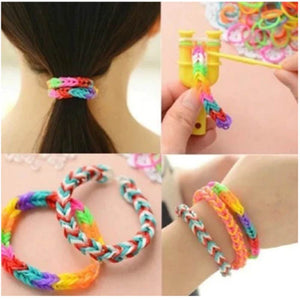 300pcs/pkt Colorful Rubber Bands Arts & Crafts Girl Bracelet Hair Band (For Above 2 years)
