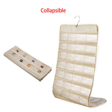 Load image into Gallery viewer, 80 Pockets Double Sided Hanging Jewelry Display Organizer Storage Bag