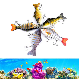 Wobblers Pike Fishing Lures Artificial Multi Jointed Sections Artificial Hard Bait