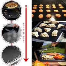 Load image into Gallery viewer, 5Pcs/Box Non-stick BBQ Grill Mat 40*33cm Baking Mat Cooking Grilling Sheet Heat Resistance Easily Cleaned Kitchen For Party US