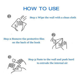 20Pcs/Set Transparent Seamless Self-Adhesive Hook Load Bearing 10KG Waterproof Strong Hanger