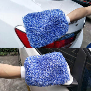 New Soft Glove High Density Wash Cloth Ultra Super Absorbent Microfiber Car Sponge Plush Glove