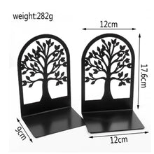 Load image into Gallery viewer, (US) 1 Pair Tree of Life Metal Bookend Non-Slip Book Stopper for Office Home Decoration