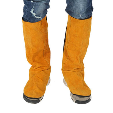 Leather Flame Retardant Welding Spats Safety Boot Flame Heat Abrasion Resistant Foot Safety Protection