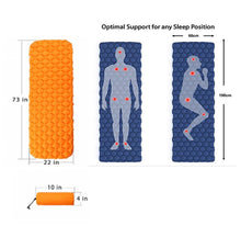 Load image into Gallery viewer, Camping Sleeping Pad Inflatable Cushion Mattress Air Bed for Outdoor Activities