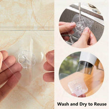 Load image into Gallery viewer, 20Pcs/Set Transparent Seamless Self-Adhesive Hook Load Bearing 10KG Waterproof Strong Hanger