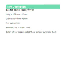 Load image into Gallery viewer, 304 Stainless Steel Copper Gold Double Jigger Japanese Design Cocktail Measuring Cup