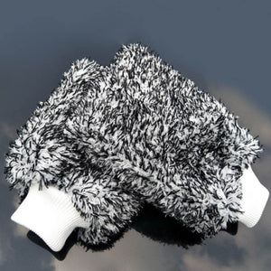 New Soft Glove High Density Wash Cloth Ultra Super Absorbent Microfiber Car Sponge Plush Glove