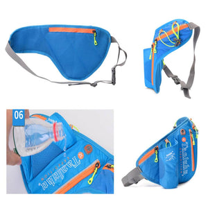 Reflective Waist Running Bags with Bottle Holder Sports Fanny Pack for Camping/Hiking Waist Pack Bags