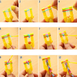 300pcs/pkt Colorful Rubber Bands Arts & Crafts Girl Bracelet Hair Band (For Above 2 years)