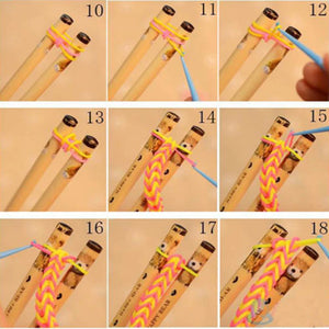 300pcs/pkt Colorful Rubber Bands Arts & Crafts Girl Bracelet Hair Band (For Above 2 years)
