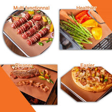Load image into Gallery viewer, 5Pcs/Box Non-stick BBQ Grill Mat 40*33cm Baking Mat Cooking Grilling Sheet Heat Resistance Easily Cleaned Kitchen For Party US
