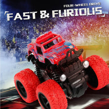 Load image into Gallery viewer, New Mini Inertial Vehicle Four-Wheel-Drive Plastic Children Toy Car Pull Back Stunt Car