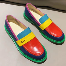 Load image into Gallery viewer, Women Summer Shoes 2020 Genuine Leather Sneakers Round Toe Flats Platform Brogues
