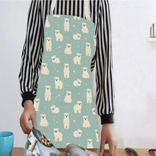 Load image into Gallery viewer, 1 Pc Cotton Linen BullDog Dog Print Kitchen Aprons Unisex Dinner Party Cooking Cleaning Apron