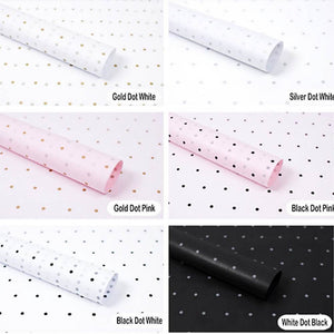 REM 28pcs 50cm*70cm Dot Print Tissue Papers Flower Wrapping Papers Gift Packaging Craft Paper