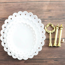 Load image into Gallery viewer, Portable 3-Tier Fruit Plate Cake Candy Dessert Stand Rack Holder Home Party Catering