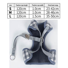 Load image into Gallery viewer, Pet Harnesses Leash Chest Belt Collar Traction Rope For Dogs Breathable Dog Dress Bow Vest Clothes *120cm