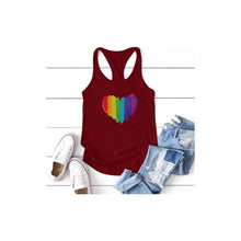 Load image into Gallery viewer, (FR) Colorful Heart Printed Tank Tops Casual Harajuku Tops for Women Ladies Sleeveless Vest Valentine Day Gift
