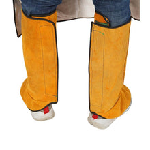 Load image into Gallery viewer, Leather Flame Retardant Welding Spats Safety Boot Flame Heat Abrasion Resistant Foot Safety Protection