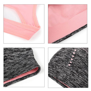 REM Gradient High Stretch Sports Bras, Women Quick Dry Padded Sports Top for Fitness Yoga