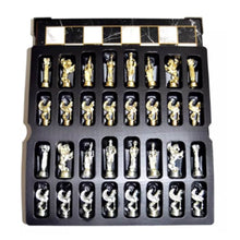 Load image into Gallery viewer, Luxury Metal Chess Set First-Class Chrome Plated Boxed Wooden Game Set Christmas Gift