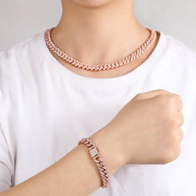 Load image into Gallery viewer,  8mm Miami Cuban Link Wedding Dinner Bracelet Bling Charm Men&#39;s Hip Hop Chain Women Jewelry