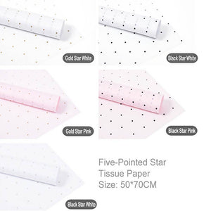 REM 28pcs 50cm*70cm Dot Print Tissue Papers Flower Wrapping Papers Gift Packaging Craft Paper