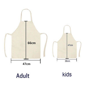 1 Pc Cotton Linen BullDog Dog Print Kitchen Aprons Unisex Dinner Party Cooking Cleaning Apron