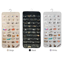 Load image into Gallery viewer, 80 Pockets Double Sided Hanging Jewelry Display Organizer Storage Bag