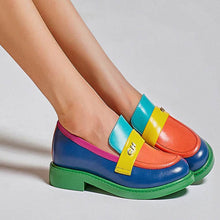 Load image into Gallery viewer, Women Summer Shoes 2020 Genuine Leather Sneakers Round Toe Flats Platform Brogues