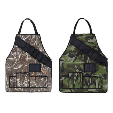 Waterproof Camouflage Apron Multifunction BBQ Grill Condiment Holder Multi-pockets