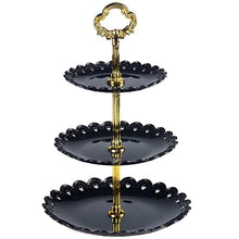 Load image into Gallery viewer, Portable 3-Tier Fruit Plate Cake Candy Dessert Stand Rack Holder Home Party Catering