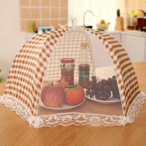 33CM Food Cover Grid Food Table Dish Cover Barbecue Picnic Folded Kitchenware Cooking Meal Mesh Food Covers