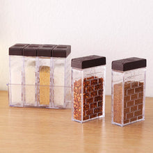Load image into Gallery viewer, 6pcs/set Acrylic Transparent Spice Jar Colorful Lid Seasoning Box Salt Condiment Storage Containers