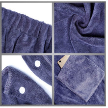 Load image into Gallery viewer, 2 piece Set Man Wearable Microfiber Bath Towel With Pocket Soft Wrap Skirt Towel