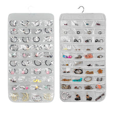 Load image into Gallery viewer, 80 Pockets Double Sided Hanging Jewelry Display Organizer Storage Bag