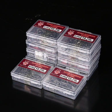 100 pcs High Carbon Steel Barbed Hooks Hook Bait Soft Fishing Bait