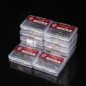 100 pcs High Carbon Steel Barbed Hooks Hook Bait Soft Fishing Bait