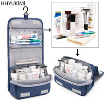 Load image into Gallery viewer, HHYUKIMI Travel Cosmetics Storage Bag Women Waterproof Oxford Makeup Bags Bathroom Organizer Of Portable Bath Hook Toiletry Bags