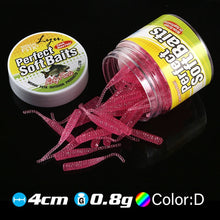 Load image into Gallery viewer, 50pcs 0.3g 4cm Fishing Lure mini Soft Worm Shrimp Jerkbait Fish Ocean Rock lure bass soft fish smell Leurre Souple soft bait