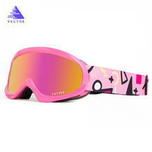 Load image into Gallery viewer, VECTOR Brand Ski Goggles Kids Double Lens UV400 Anti-fog Ski Snow Child Skiing Glasses  Winter Girls Boys Eyewear
