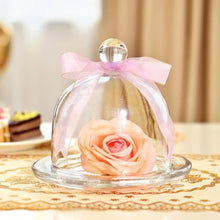 Load image into Gallery viewer, European Cake Cover Candlelight Dinner Transparent Glass Dessert Snack with Lid Tray
