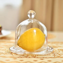 Load image into Gallery viewer, European Cake Cover Candlelight Dinner Transparent Glass Dessert Snack with Lid Tray