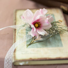 Load image into Gallery viewer, JaneVini Round Wedding Wreath Bridal Bouquets Pink Artificial Flower Basket Bride Bouquet Bridesmaid Silk Flower Bouquet Knocker