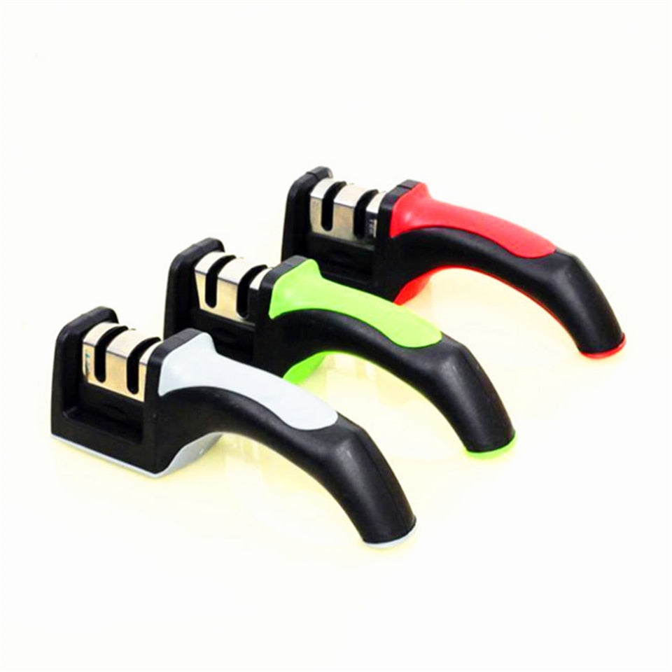 2 Stages Professional Kitchen Knife Sharpener Sharpening Stone Grinder Knives Whetstone Tungsten Diamond Ceramic Sharpener Tool