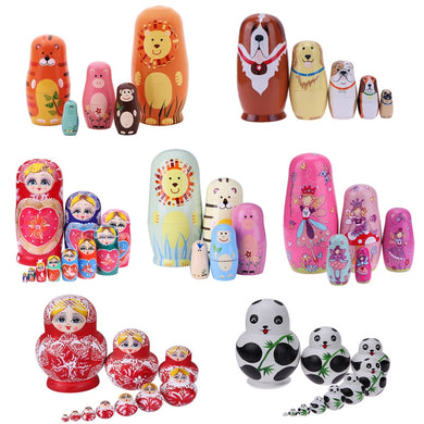 27 Styles Boys Girls Wooden Matryoshka Dolls Toys Russian Nesting Dolls Best Wishes Kids Christmas New Year Gift Handmade Crafts