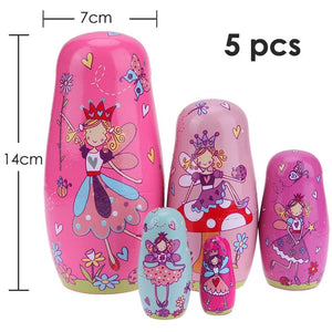 27 Styles Boys Girls Wooden Matryoshka Dolls Toys Russian Nesting Dolls Best Wishes Kids Christmas New Year Gift Handmade Crafts