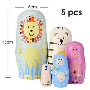 27 Styles Boys Girls Wooden Matryoshka Dolls Toys Russian Nesting Dolls Best Wishes Kids Christmas New Year Gift Handmade Crafts