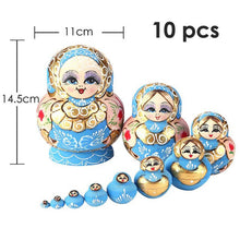 Load image into Gallery viewer, 27 Styles Boys Girls Wooden Matryoshka Dolls Toys Russian Nesting Dolls Best Wishes Kids Christmas New Year Gift Handmade Crafts